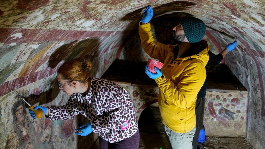 archaeologists-uncover-rare-fresco-of-jesus-in-town-pope-leo-xiv-recently-visited